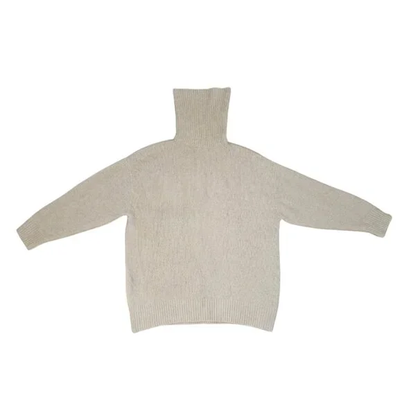 Zara Knit Turtleneck Sweater Women’s S Gray Relaxed Fit - Picture 3 of 8